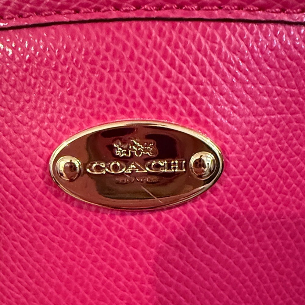 Coach Fuchsia Leather Satchel - Picture 3 of 4